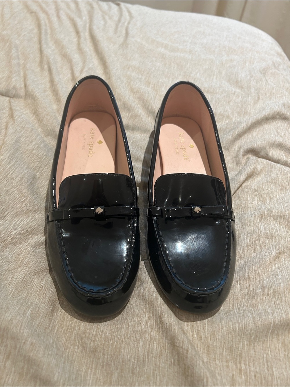 Kate Spade patent loafers